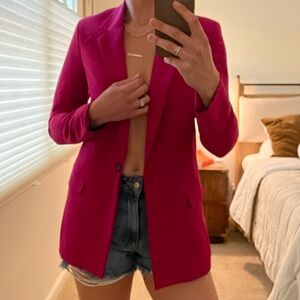 Gorgeous magenta custom made blazer with pockets